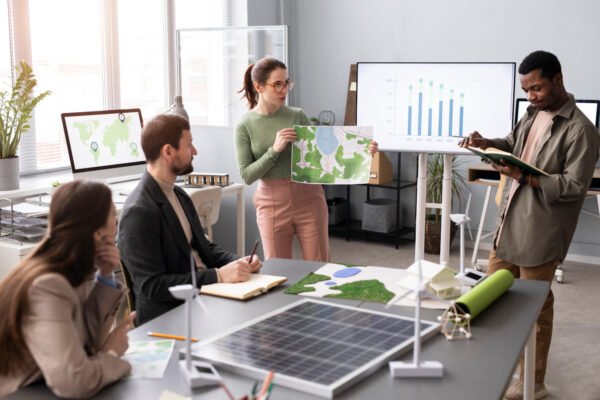 personas en junta empresarial